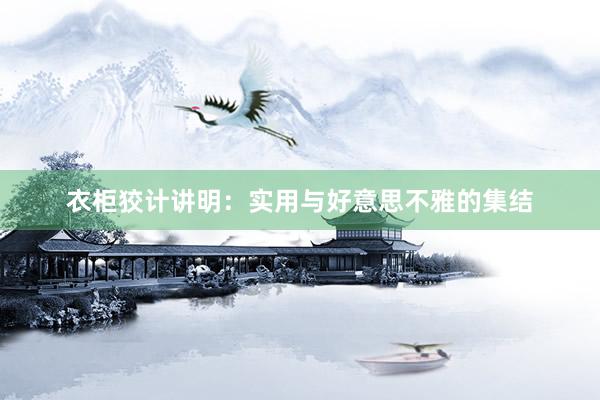 衣柜狡计讲明：实用与好意思不雅的集结